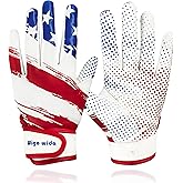 Wigo Wida Youth Football Gloves for Boys Girls Gifts, Kids Football Gloves with Sticky Receiver Grip 6-14