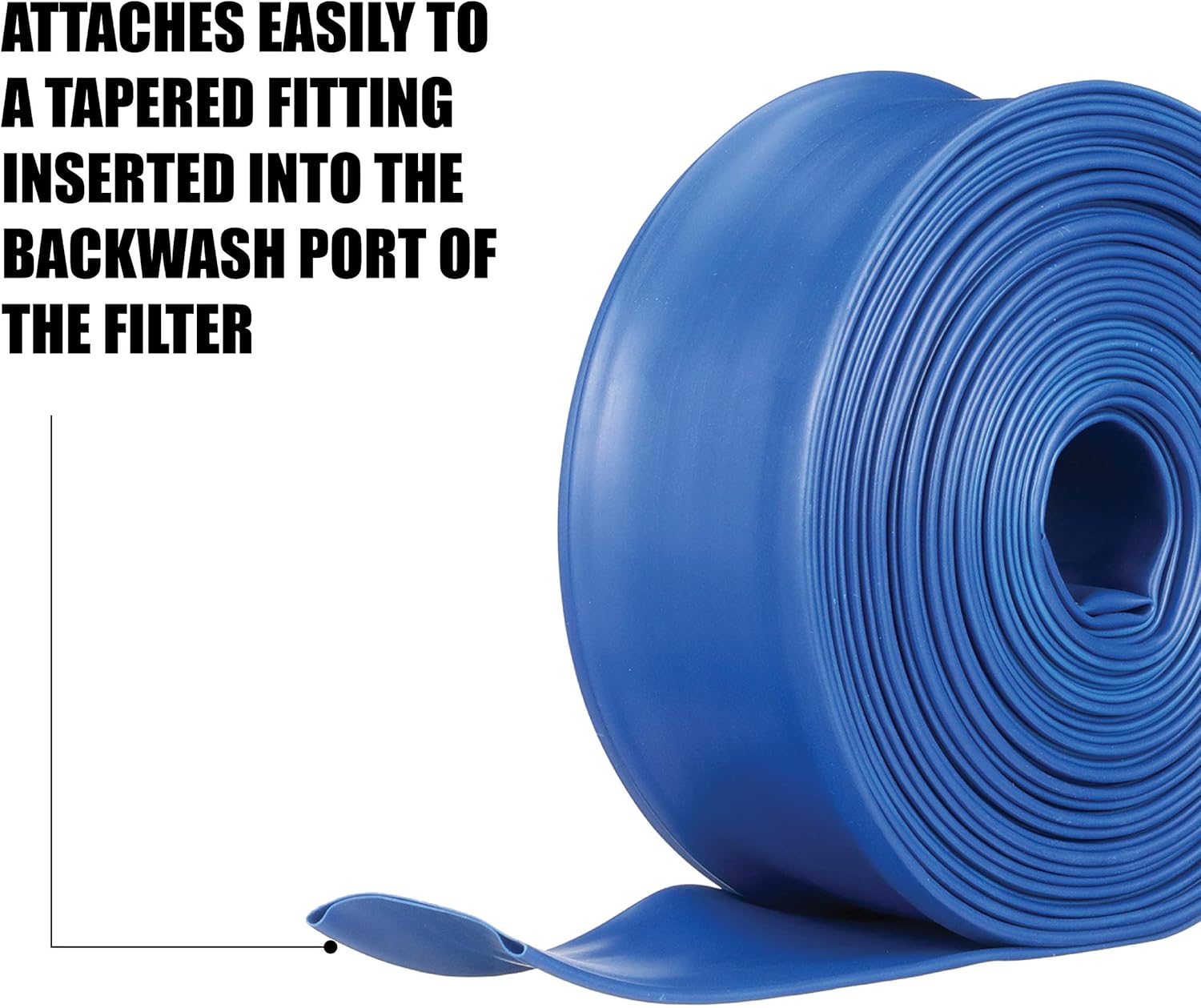 Blue Devil 75-Foot Backwash Hose for Pool with Hose Clamp, 2" W x 75' L : Swimming Pool Hoses : Garden & Outdoor