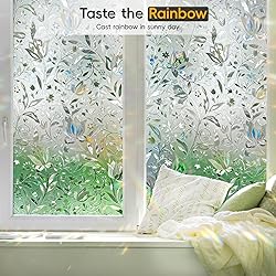 Rainbow Window Privacy Film Decorative, Stained