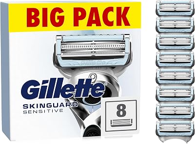 Gillette SkinGuard Sensitive Razor Blades for Men, Pack of 8 Refills