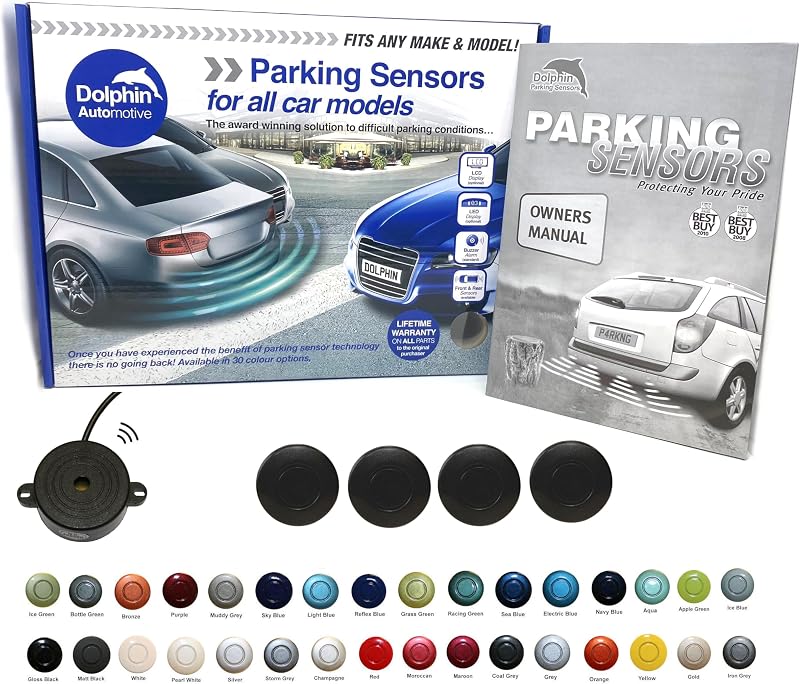 Dolphin Automotive DPS400 Reverse Parking Sensors Four Ultrasonic 32 Colours