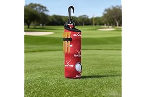 1pc Golf Ball Tee Holder, Golf Balls Pouch, Portable Accessory for Both Men And Women, Red With Pattern