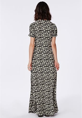 button through maxi dress uk