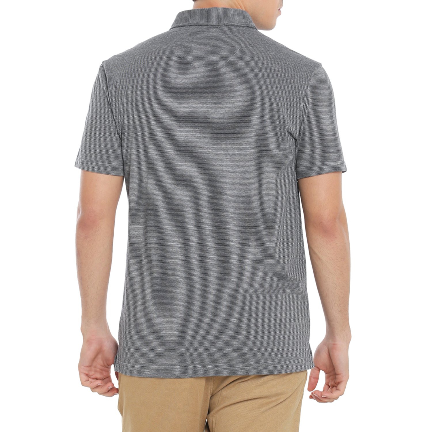 spiritus by pantaloons men's striped regular fit polo