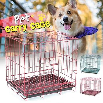 Pets Empire Dog Crate Dustproof Puppies Cage Training a Puppy Full Sizes with Non-Chew Metal Tray Exercising Playpen Size- 1.5FT (Color May Vary)
