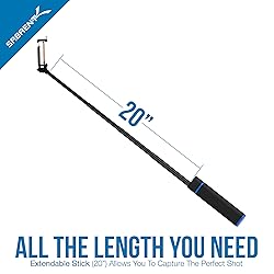 SABRENT Bluetooth Selfie Stick with Built in