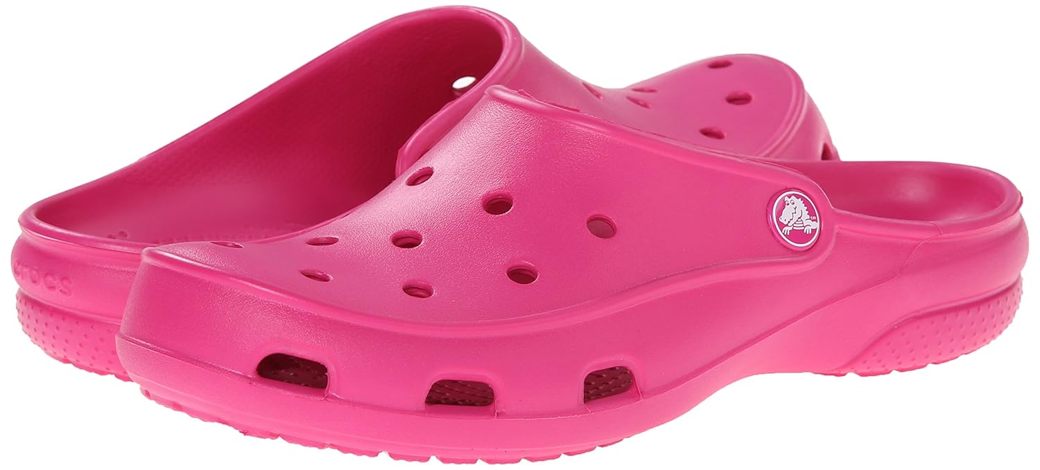 crocs women's freesail silver clogs