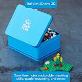 PLUS PLUS Building Blocks Toy 600 Pieces Baseplate Blue Storage Case view 3