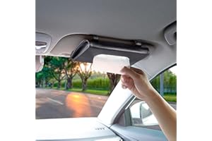 BANCHELLE Car Tissue Holder Visor, Tissue Dispenser, Box Holder for Auto, Napkin Holder PU Leather for Car Sun Visor Seat Backseat Black, 1 Piece
