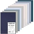 CANSON Mi-Teintes Coloured Drawing 160gsm A4 Paper Pack, Double Sided: Honeycomb & Fine Grain, 10 Cool Colour Sheets, Ideal for Professional Artists & Illustrators