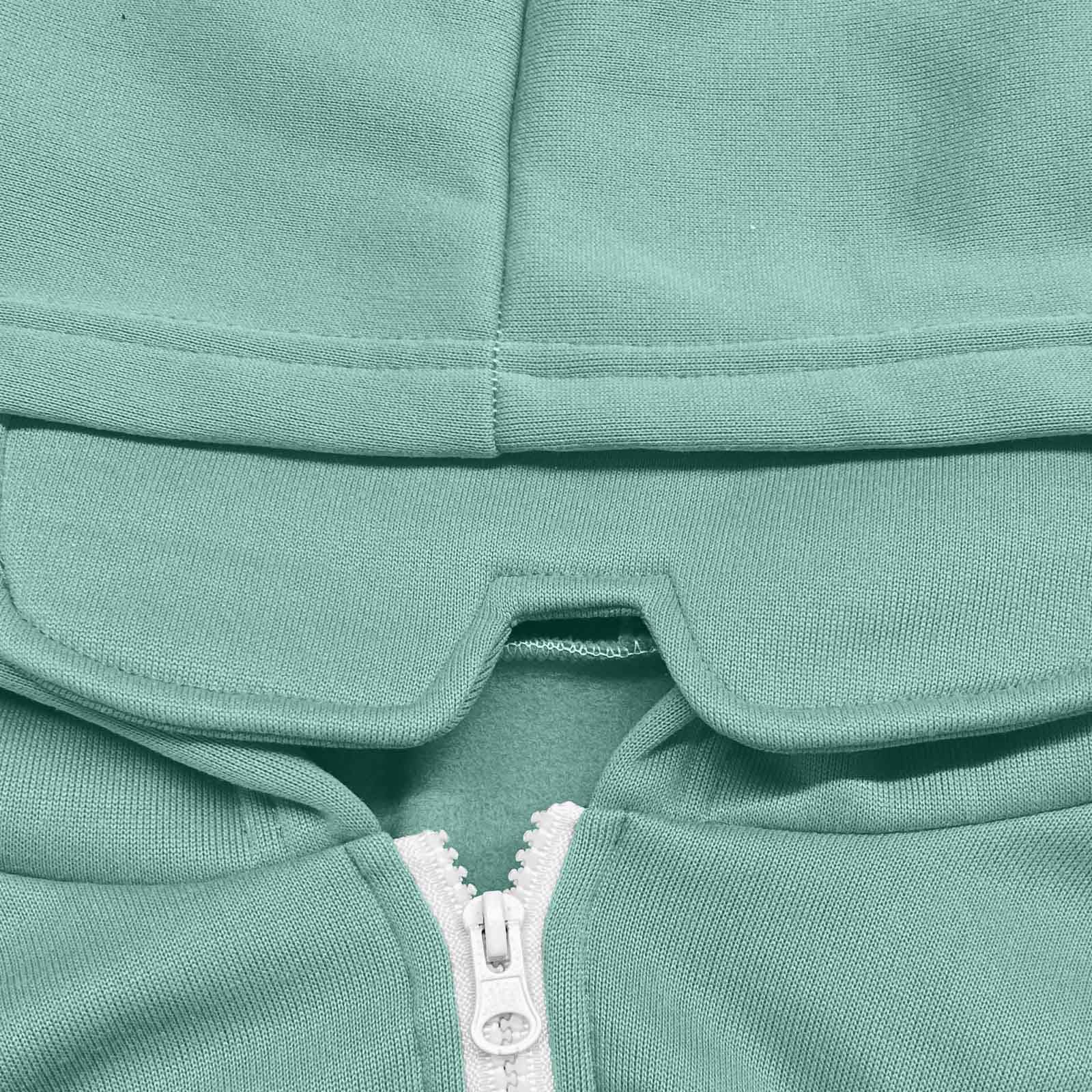 Qgtaibl Womens Zip Up Hoodies Sweatshirts with Hood Built in Eye Mask Casual Jackets Multi Pockets Fashion Fall Clothes for Women 2025 Novelty Hoodie Travel Lounge Sweatshirt Coat