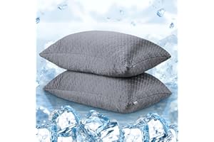 puredown King Size Pillows Set of 2, Shredded Memory Foam Pillows, Cooling Pillow King 2 Pack, Foam Pillow for Sleeping, Adju