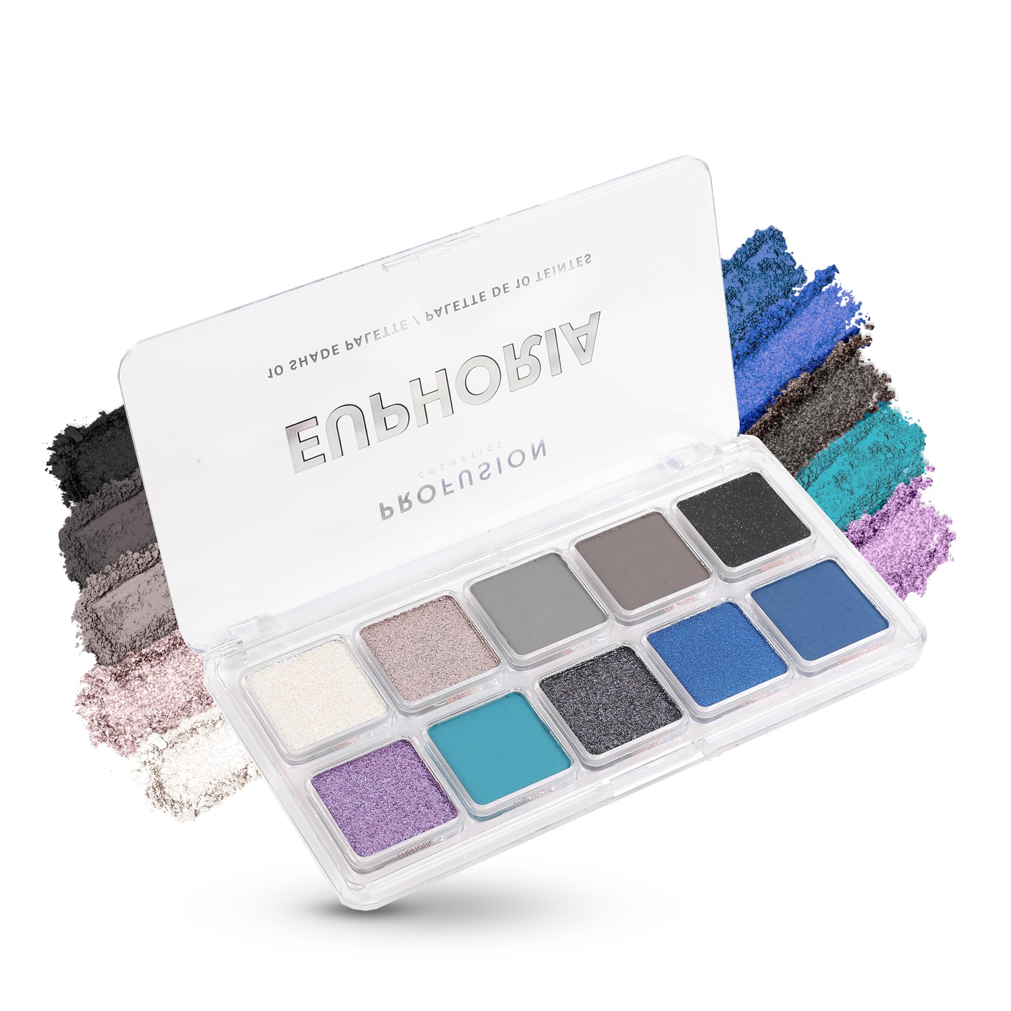 Profusion Cosmetics Euphoria 10 Shade Eyeshadow Palette, Unleash Your Creativity with Multi Finish Shades for Day to Night Glam Looks, Get Stunning Makeup Looks with Richly Pigmented Shade
