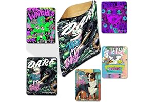 JKIOO 100 Pcs Kraft Paper Creative Design Colored Printing Self Sealing Bags 5.3 * 3.5 inches, Candy, Biscuit, Party, Retail, Small Business Craft