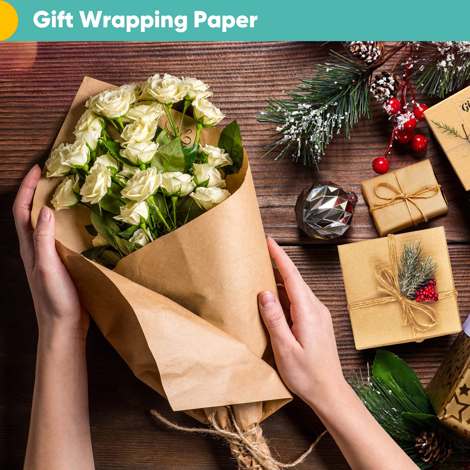 Vanhench Brown Packing Paper Roll 15