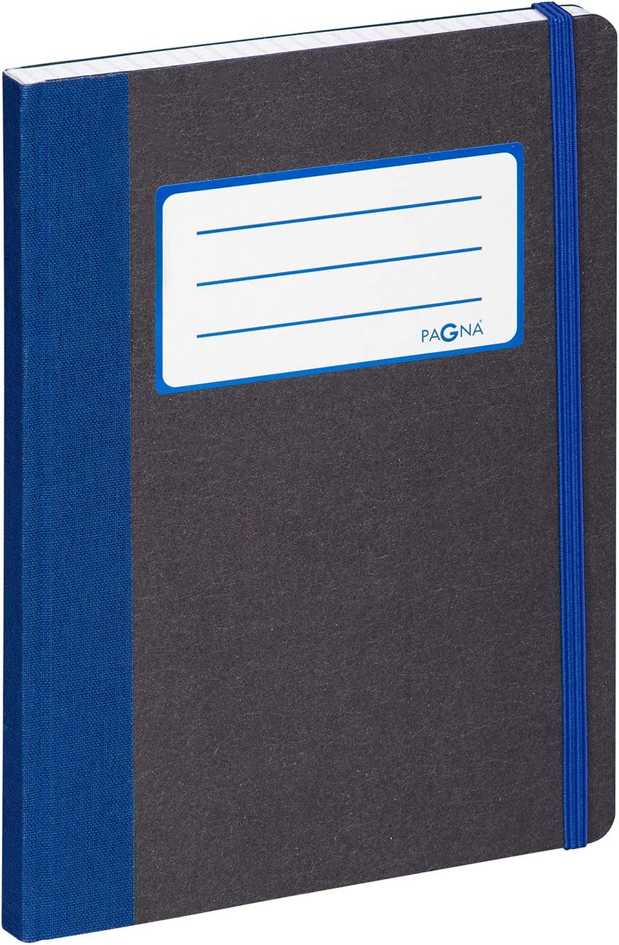 Pagna 26066 Notebook A5 Basic Blau School Supplies Stationery (with 192 Pages Squared), Blue