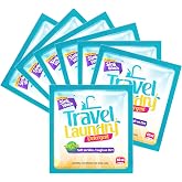 Travel Laundry Detergent for Sink Washing 10 ml - 8 Pack | Travel Soap Packets, Lightweight Hand Wash Liquid, Safe for All Fabrics, Portable Laundry Kit for Cruise, Hotel, Camping