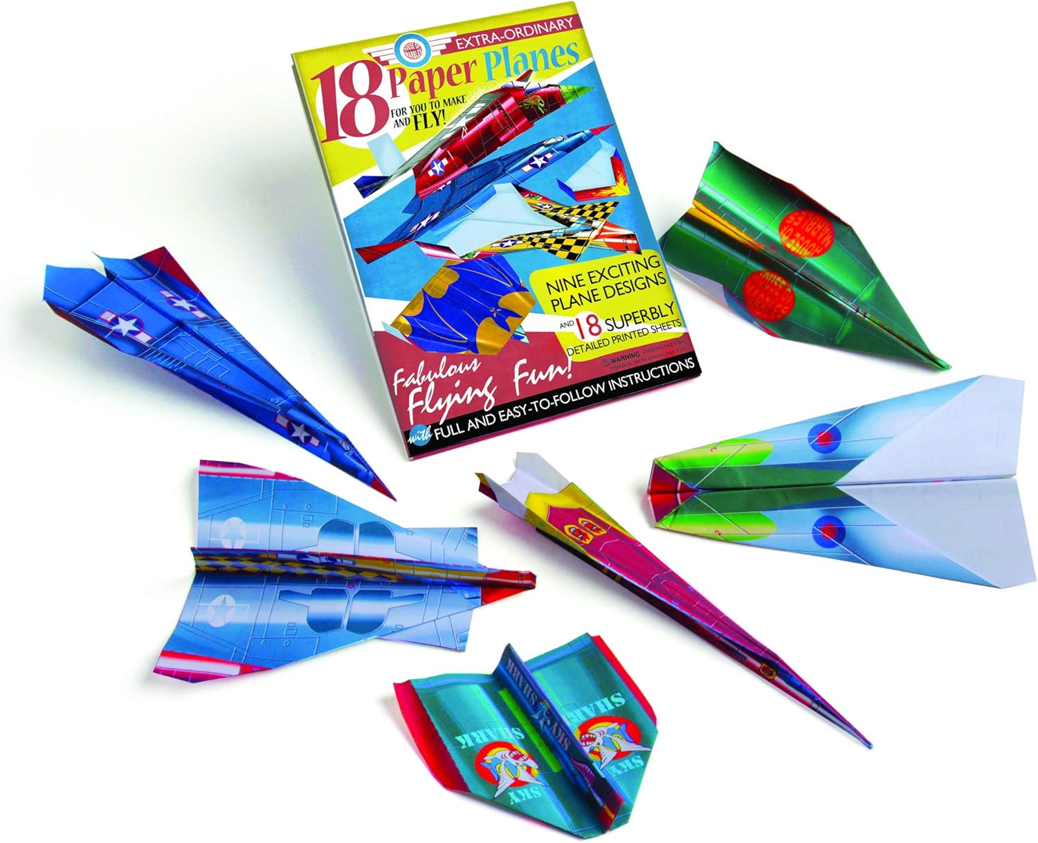 House of Marbles Paper Airplane Kit - Includes 18 Paper Airplanes!, Multicolor, Small - Image 3
