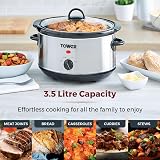 Tower 3.5 L Slow Cooker with 3 Heat Settings Dishwasher Safe Pot T16039Y view 3
