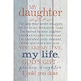 DEXSA Daughter Wood Plaque with Inspiring Quotes