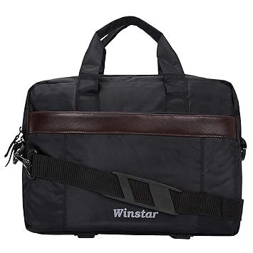 Winstar Polyester 14Black Laptop Messenger Bag