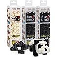 Pix Brix Pixel Art Puzzle Bricks, Black and White Bulk Brix - 1,500 Pieces (1,000 Black, 500 White) - Interlocking Building Bricks, Create 2D and 3D Builds Without Glue - STEAM Toys, Ages 6 Plus