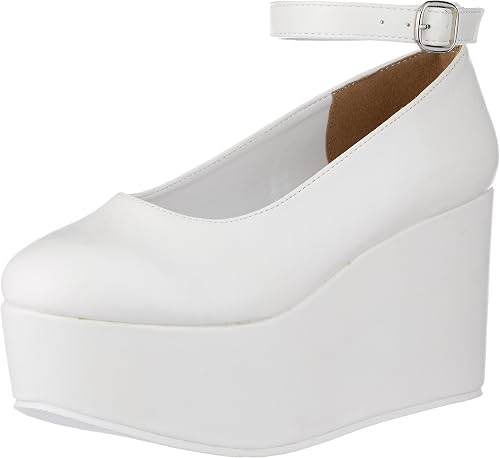 Amazon ウィゴー パンプス チェリー付厚底パンプス Js18sp04 Lg0001 ホワイト 24 0 24 5 Cm Wego ウィゴー パンプス