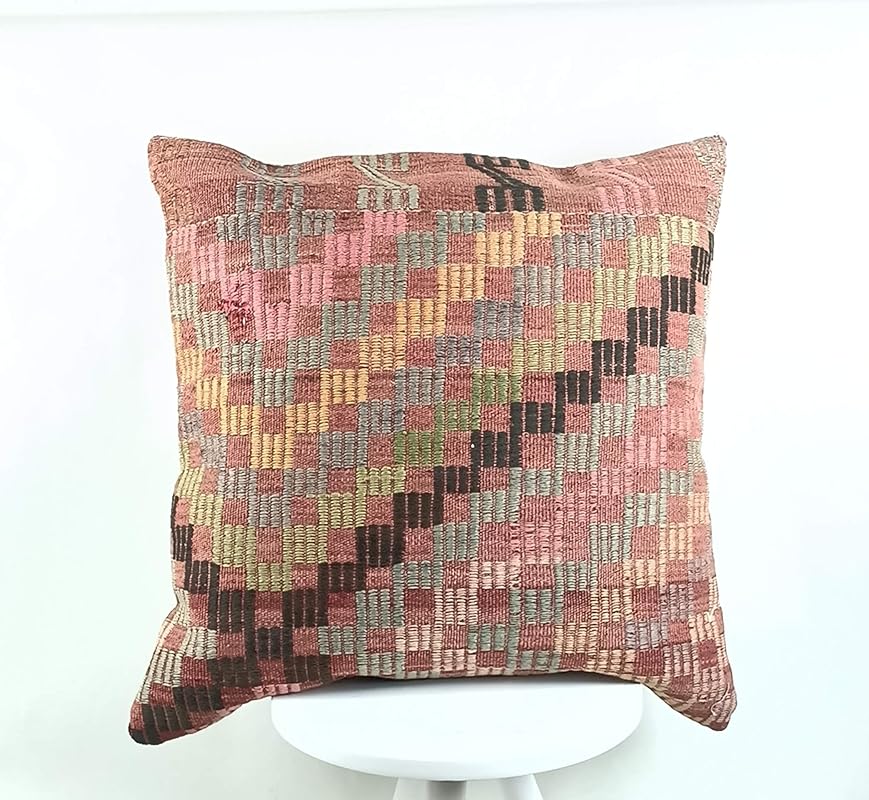 Kilim Cushion Cover 60x60 cm Large Ethnic Cushion Bohemian Cushion
