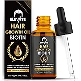 ELEVATE Hair Growth Oil - Biotin Serum & Castor Oil Natural Vitamin Treatment for Stronger, Thicker, Longer Hair and Regrowth - Prevent Thinning and Loss for Men & Women, 1 Fl Oz