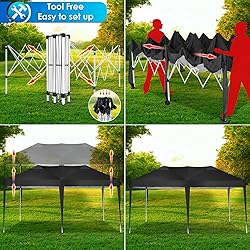 TOOLUCK 10x20 Pop Up Canopy Tent with 4 Sidewalls