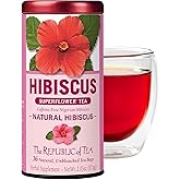 The Republic of Tea – Natural Hibiscus Tea, 36 Tea Bags, Herbal Blend, Caffeine Free, Gluten Free