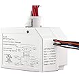 ENERLITES Ceiling Sensor Low Voltage Power Pack for Low Voltage Sensor and Package, Self Contained Power Supply Relay System 120~277V AC to 24V DC, MPP-24, New Model, White