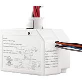 ENERLITES Ceiling Sensor Low Voltage Power Pack for Low Voltage Sensor | Power Pack for Low Voltage Package. Self Contained Power Supply Relay System 120~277V AC to 24V DC, MPP-24, New Model, White