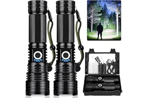 Rechargeable Flashlight 990,000 Lumens, BCOTE Super Bright Led Flashlights, Flash Light with ΒATTERY & 12 Hours Runtime, Zoom