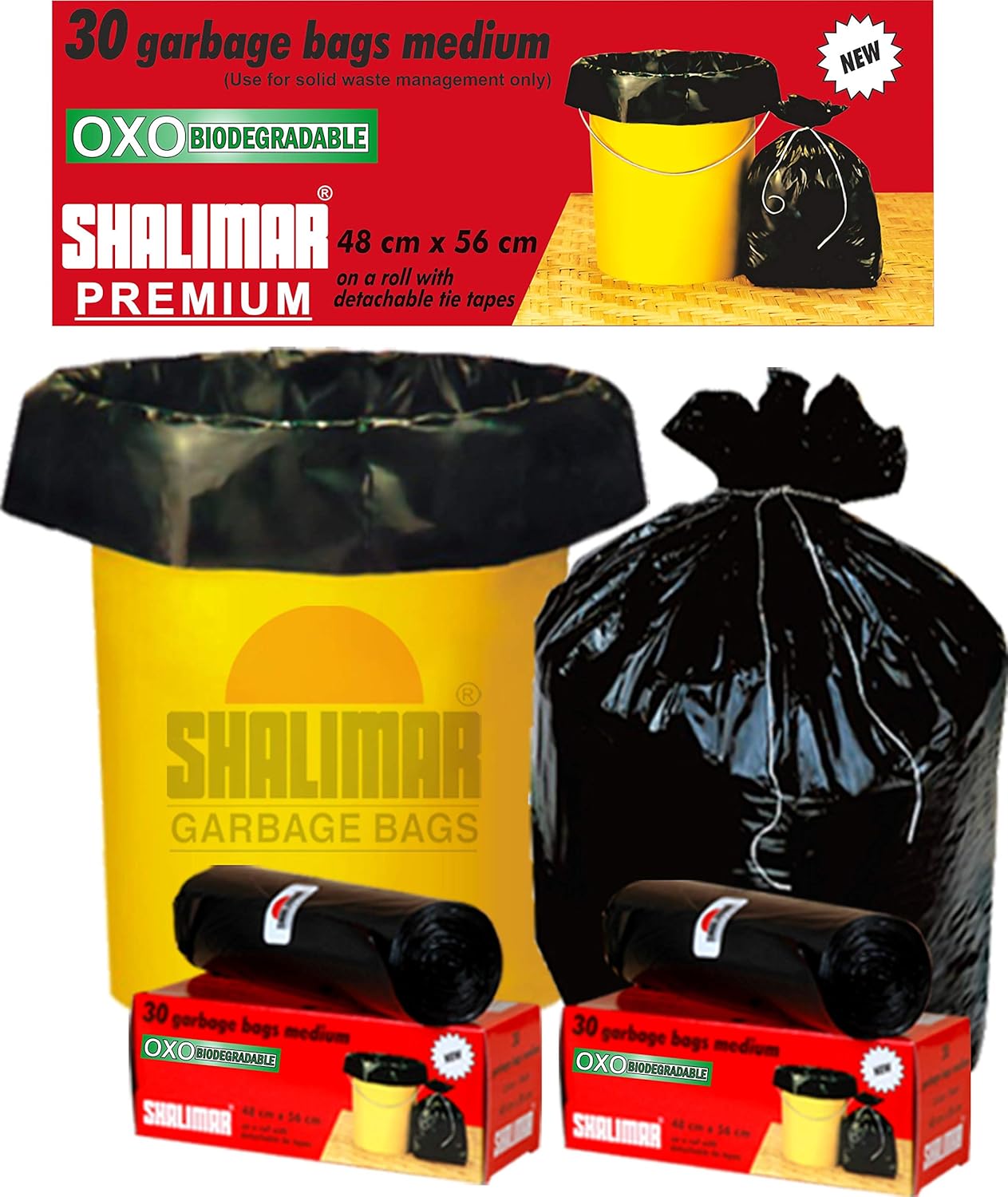 Shalimar Garbage Bags (30 medium bags) Home & Kitchen