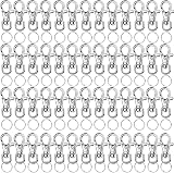 LEOBRO 120Pcs Lobster Clasps with Key Ring 60Pcs Swivel 60Pcs Key Ring