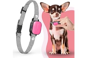 TRAINTAIL Bark Collar for Small/Medium Dogs, No Shock Anti Bark Collar, Rechargeable Anti Barking Collar w/2 Vibration & Beep Modes, Waterproof Shockless Smart Dog Stop Barking Control Device (Pink)