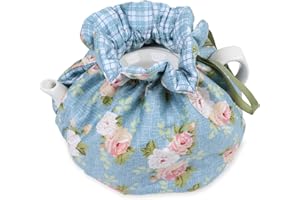 CEMGYIUK Cotton Floral Tea Cosy,Creative Kitchen Tea Pot Dust Cover,Teapot Cozy Breakfast Warmer,Tea Pot Cover Insulation and Keep Warm,Tea Kettle Quilt for Home Kitchen Table Hotel Tea Party Restaurant