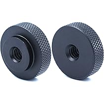 Steel Thumb Screw, Black Oxide Finish, Knurled Head, Dog Point, 1-1/2" Length, Partially Threaded, 1/4"-20 Threads, Made In US (Pack Of 2
