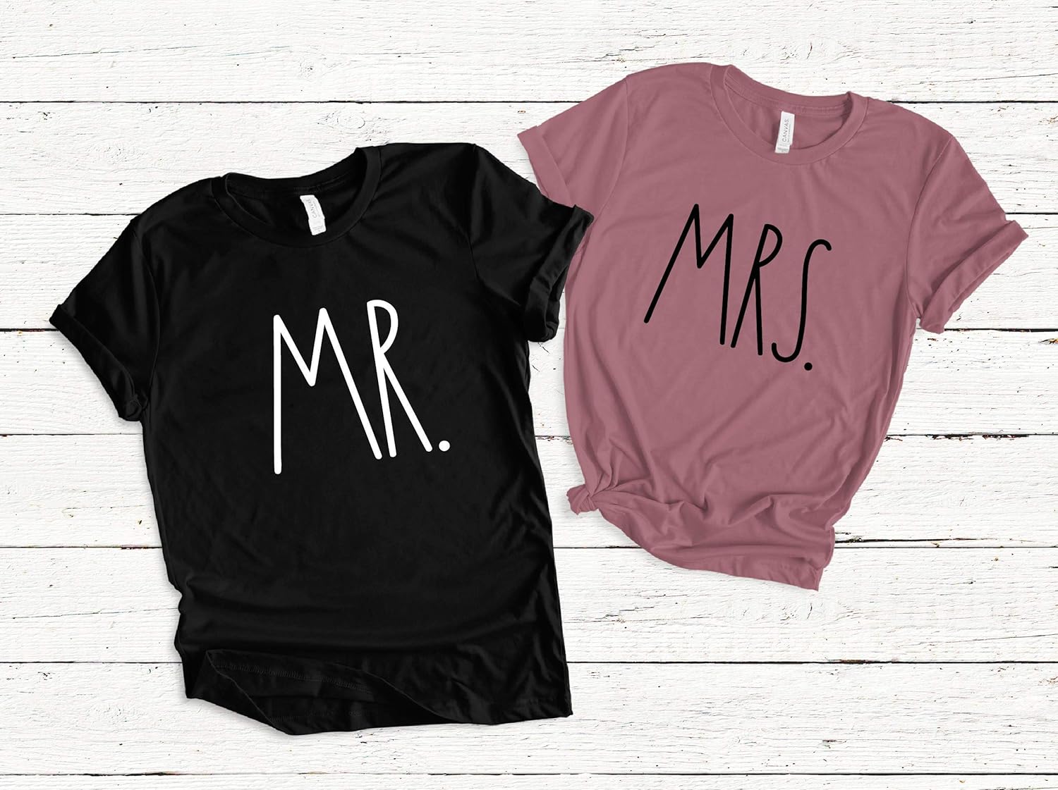 Amazon Com Mr And Mrs Bride And Groom Matching T Shirts Custom