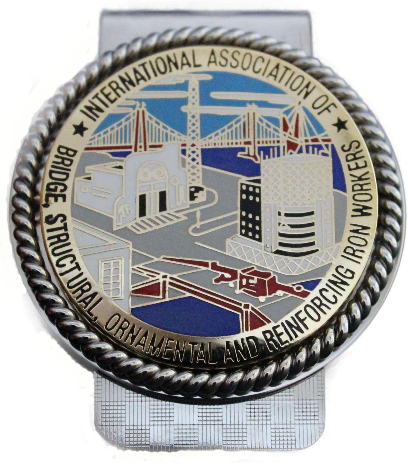 HHG Union Ironworkers Int Logo in Color Money Clip #BW-MC-IWC