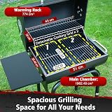 Sunlifer Charcoal BBQ Grill Smoker Barrel Portable Large view 2