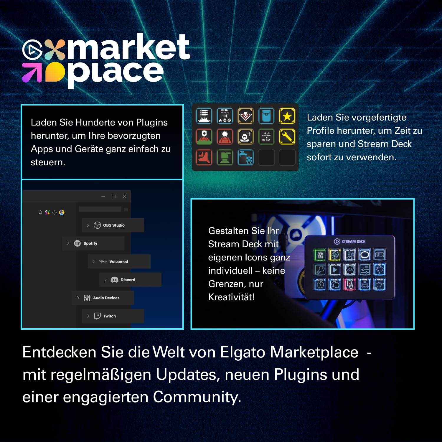 Elgato Stream Deck Scissor Keys – Workflow-Controller mit anpassbaren Makrotasten für OBS, Twitch, Discord, Teams, Photoshop und mehr: Windows 10, macOS 13 oder neuer 9