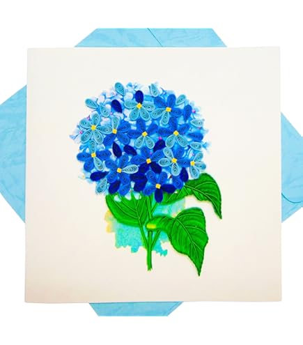 Produktbild von GREENHANDSHAKE Quilling Grußkarte Kirschblüten - Handgemachte Kunst Für Besondere Anlässe