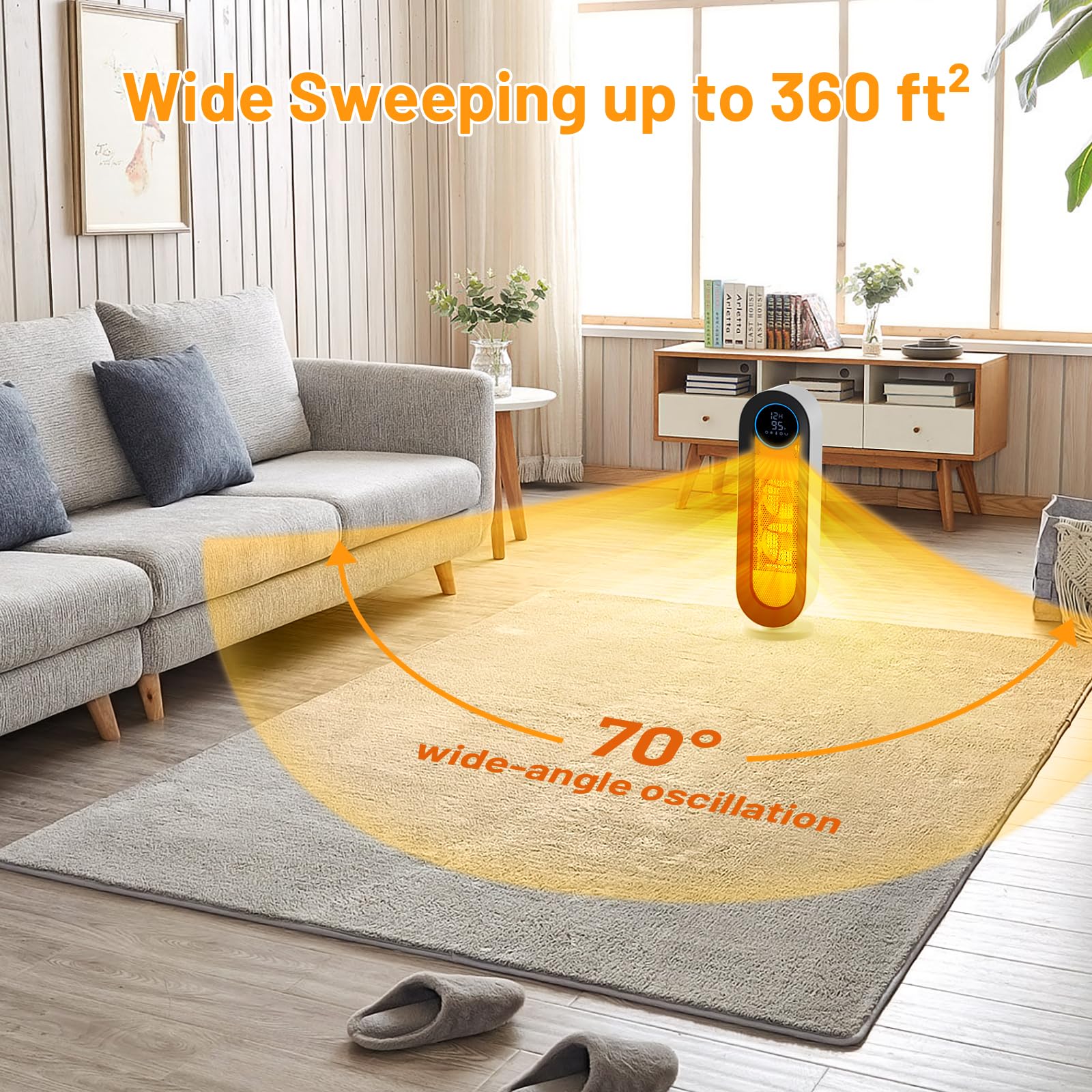 Daxiga Space Heater for Indoor Use, 19.6