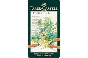 Faber-Castel FC112112 Pitt Pastel Pencils in A Metal Tin (12 Pack), Assorted