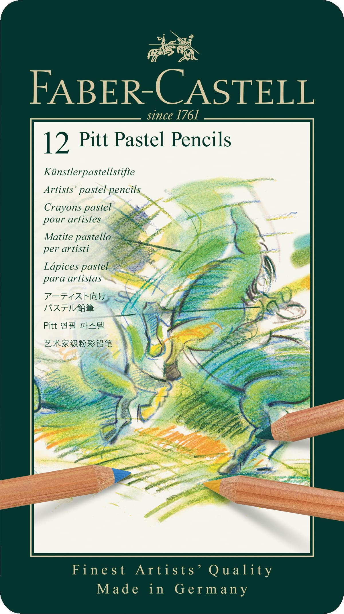 Faber-Castell PITT Pastel Pencils Tin Of 12