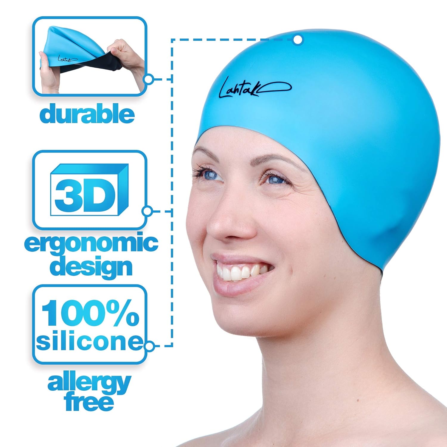 de silicona impermeable gorro de bano