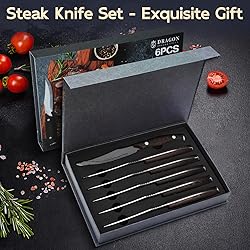 Dragon Creek Steak Knives Set of 6, High-Carbon