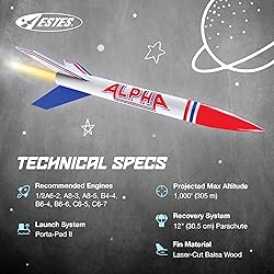 Estes 1225 Alpha Rocket-Building Kit, Intermediate